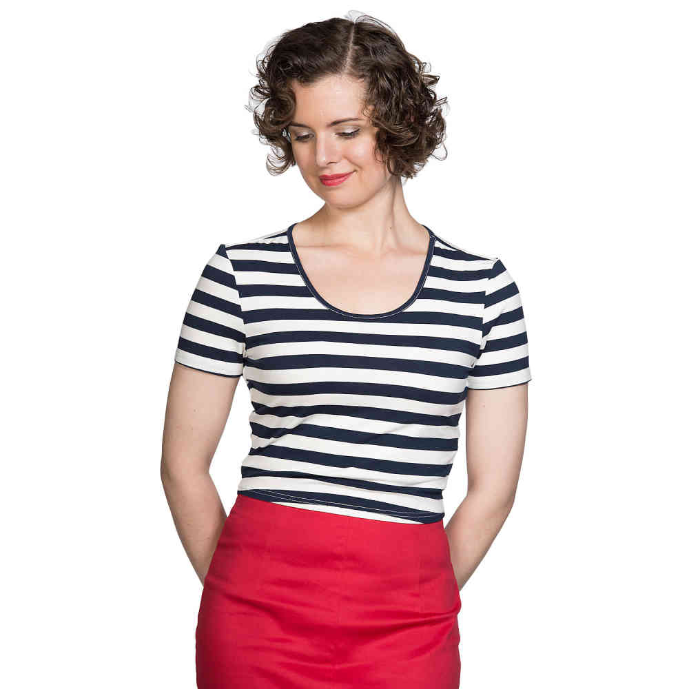 Dancing Days - LAND AHOY Damen TShirt - Schwarz/Weiß